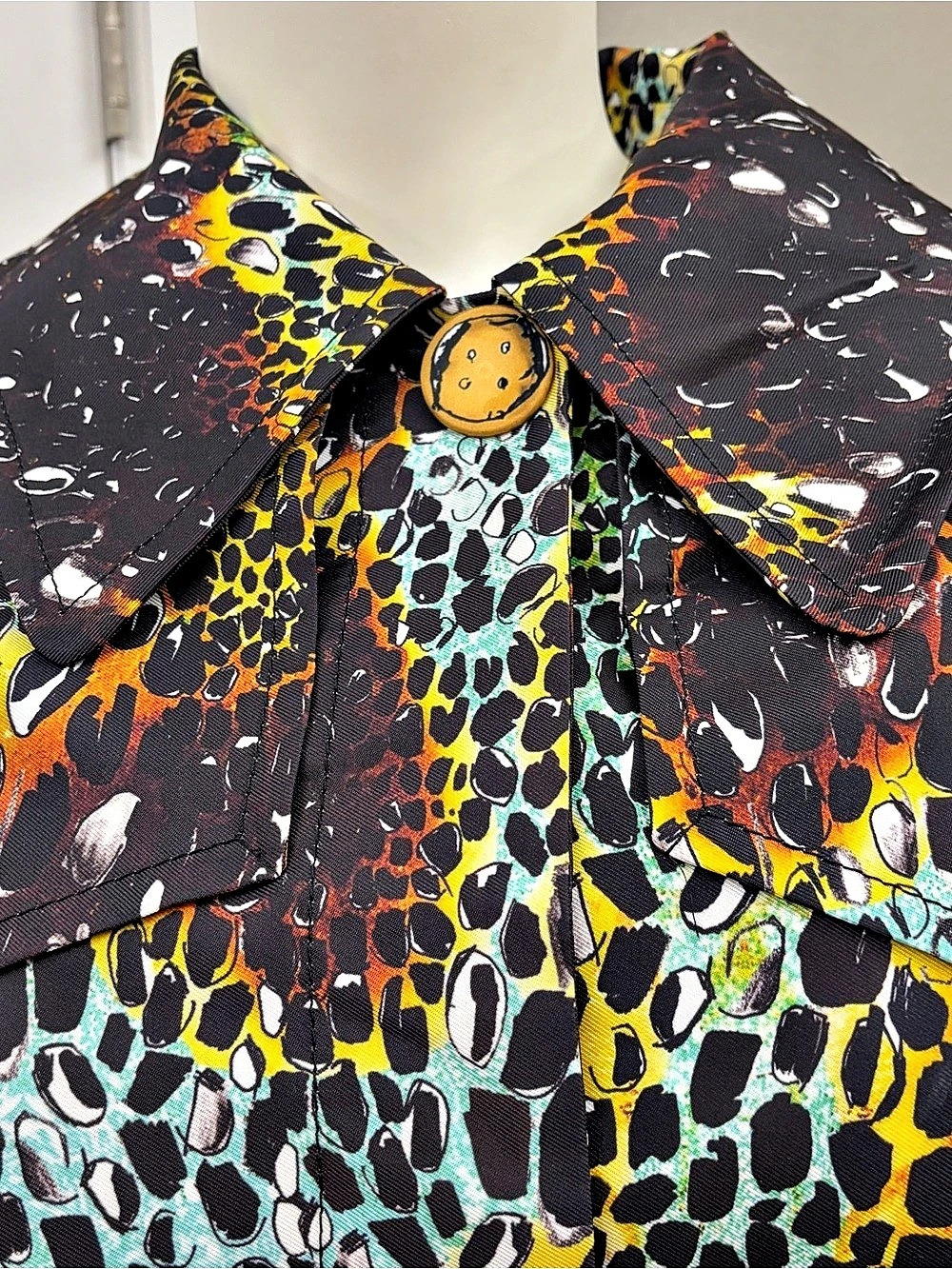 Persona by Marina Rinaldi Animal Print Trench Coat NWOT Size 22 - Picture 6 of 13